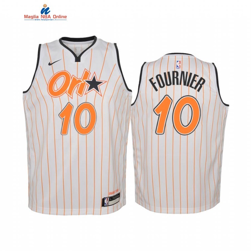 Maglia NBA Bambino Orlando Magic #10 Evan Fournier Bianco Città 2020 Acquista