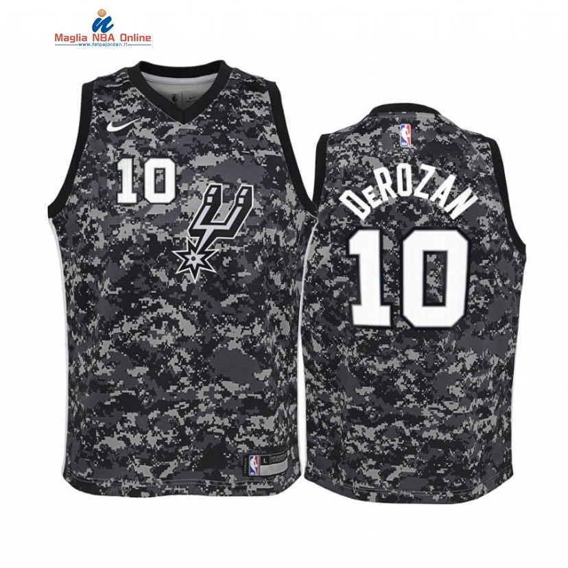 Maglia NBA Bambino San Antonio Spurs #10 DeMar DeRozan Nero Città 2020-21 Acquista