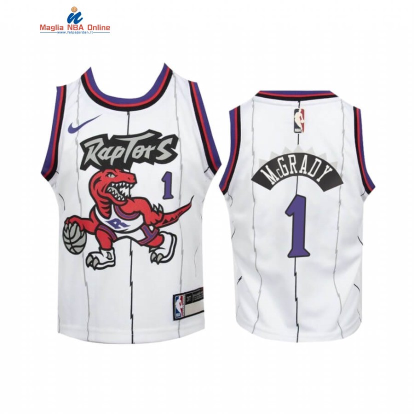 Maglia NBA Bambino Toronto Raptors #1 Tracy McGrady Bianco Hardwood Classics Acquista