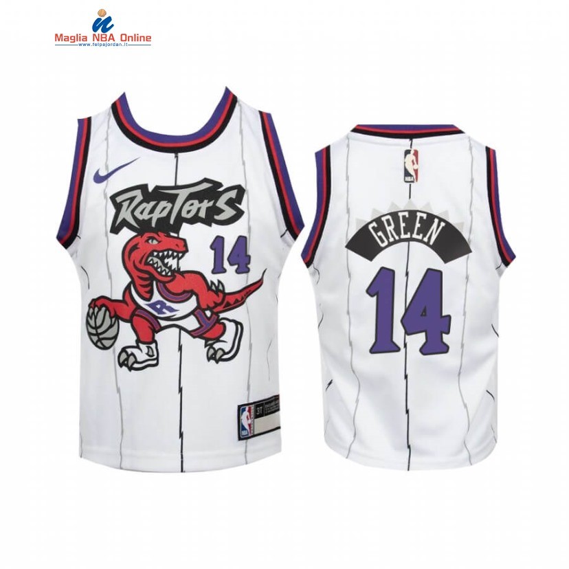 Maglia NBA Bambino Toronto Raptors #14 Danny Green Bianco Hardwood Classics Acquista