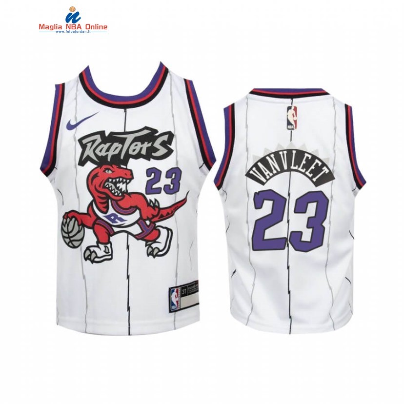 Maglia NBA Bambino Toronto Raptors #23 Fred VanVleet Bianco Hardwood Classics Acquista