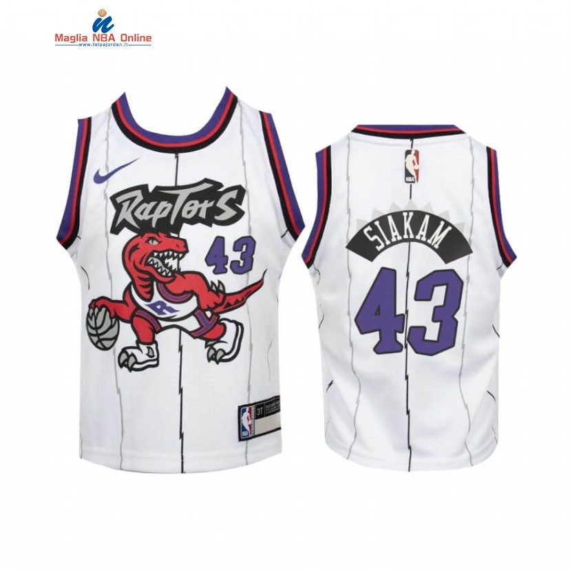 Maglia NBA Bambino Toronto Raptors #43 Pascal Siakam Bianco Hardwood Classics Acquista