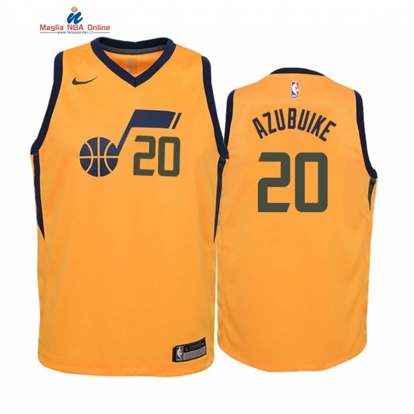 Maglia NBA Bambino Utah Jazz #20 Udoka Azubuike Giallo Statement 2020-21 Acquista