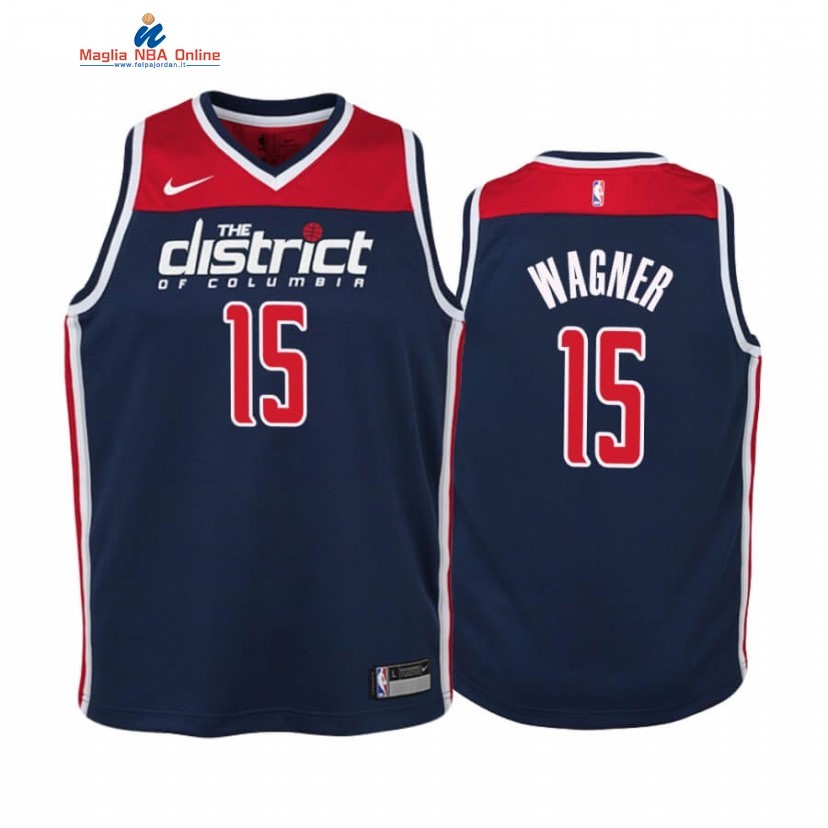 Maglia NBA Bambino Washington Wizards #15 Moritz Wagner Marino Statement 2020-21 Acquista