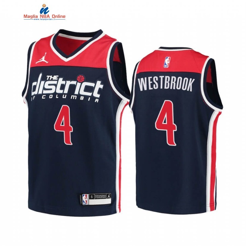 Maglia NBA Bambino Washington Wizards #4 Russell Westbrook Marino Statement 2020-21 Acquista