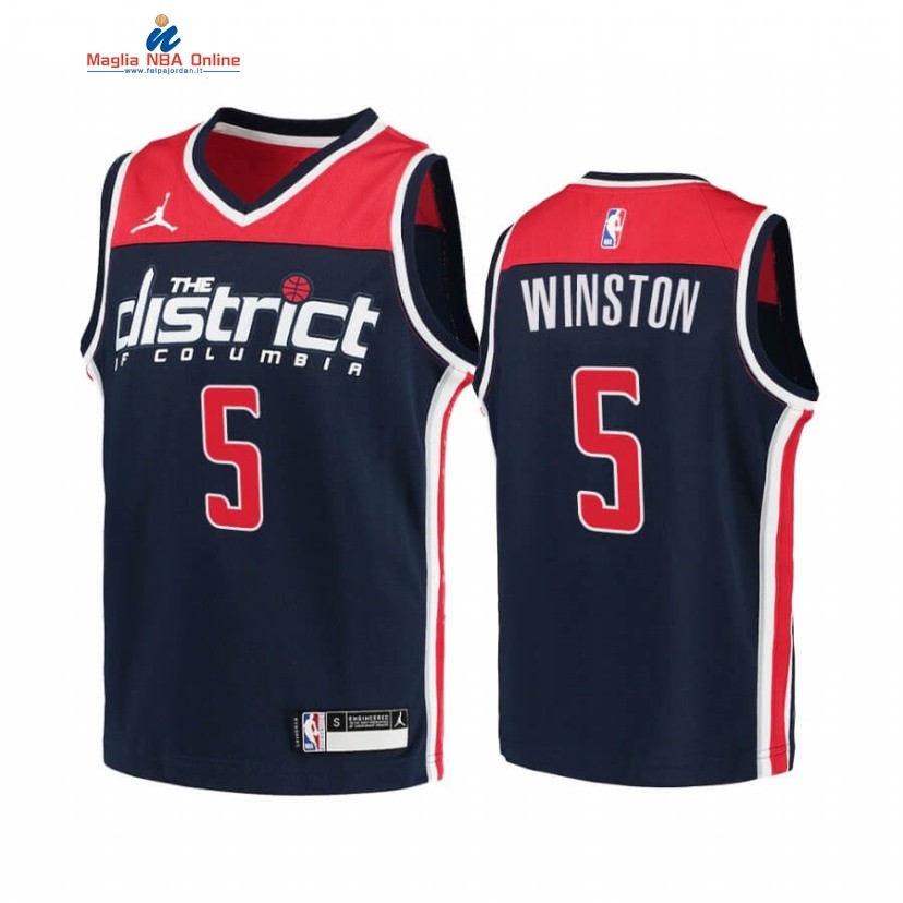 Maglia NBA Bambino Washington Wizards #5 Cassius Winston Marino Statement 2020-21 Acquista
