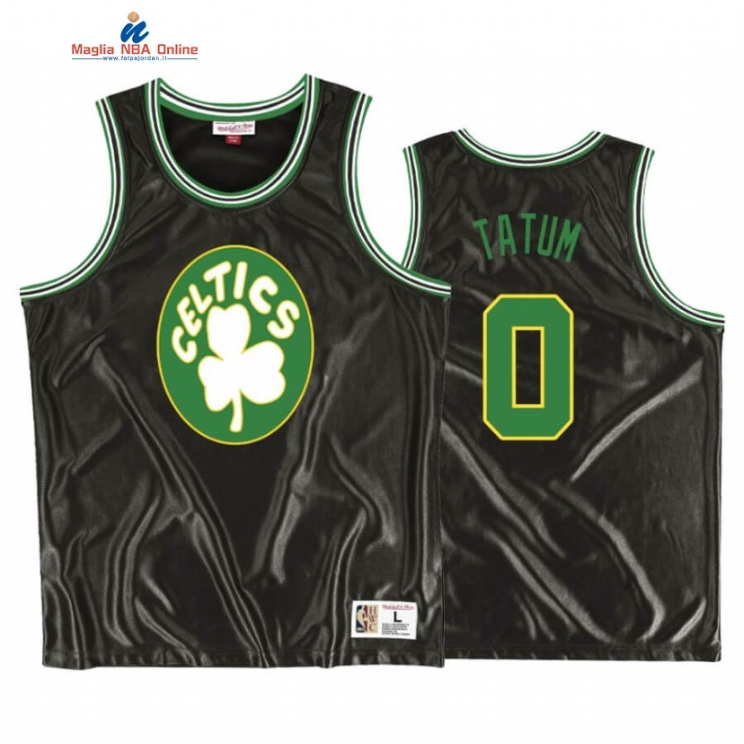 Maglia NBA Boston Celtics #0 Jayson Tatum Nero Verde Hardwood Classics 2020 Acquista