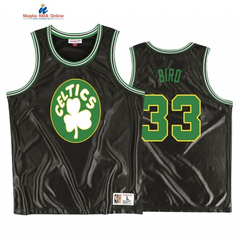 Maglia NBA Boston Celtics #33 Larry Bird Nero Verde Hardwood Classics 2020 Acquista
