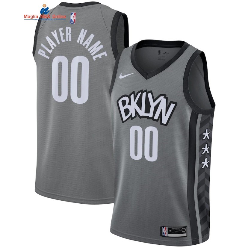 Maglia NBA Brooklyn Nets #00 Personalizzate Grigio Statement 2020 Acquista