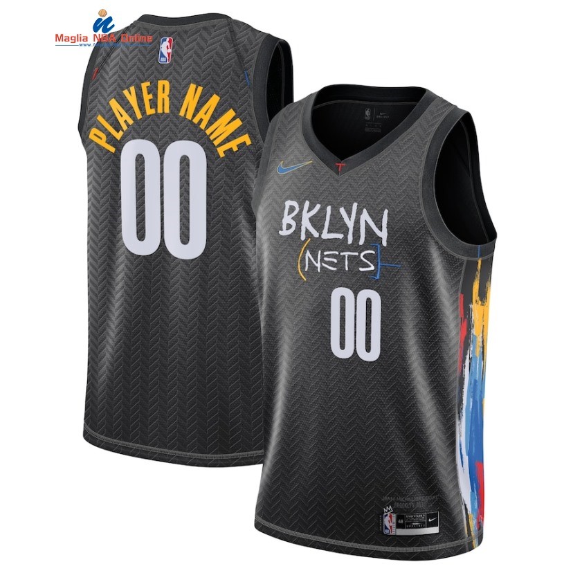 Maglia NBA Brooklyn Nets #00 Personalizzate Nero Città 2020 Acquista