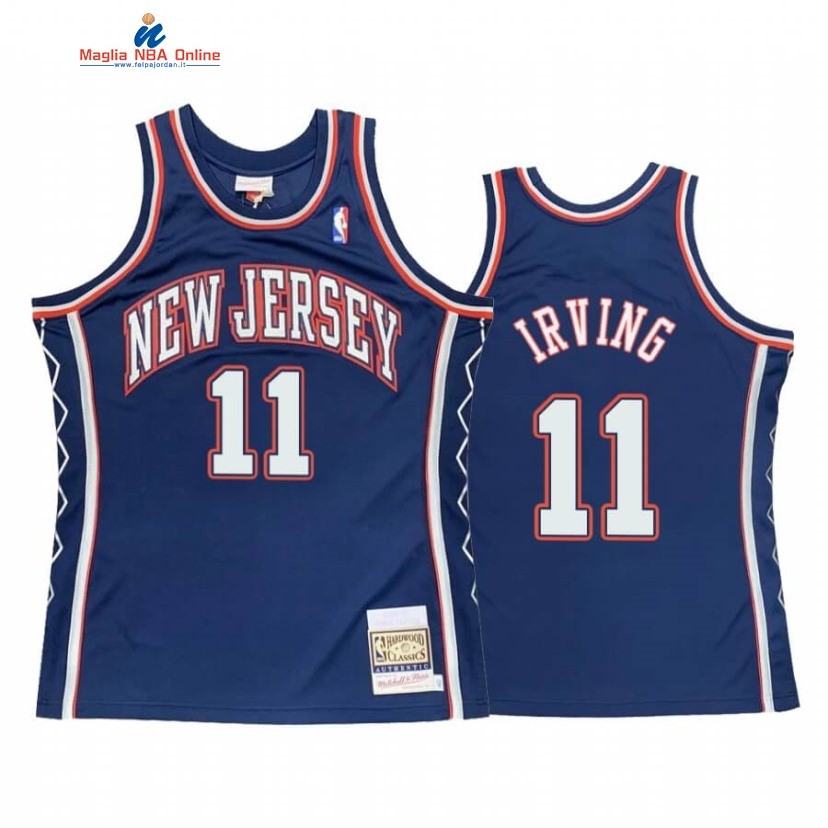 Maglia NBA Brooklyn Nets #11 Kyrie Irving Blu Hardwood Classics 2006-7 Acquista