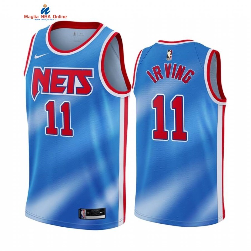 Maglia NBA Brooklyn Nets #11 Kyrie Irving Blu Hardwood Classics 2020-21 Acquista