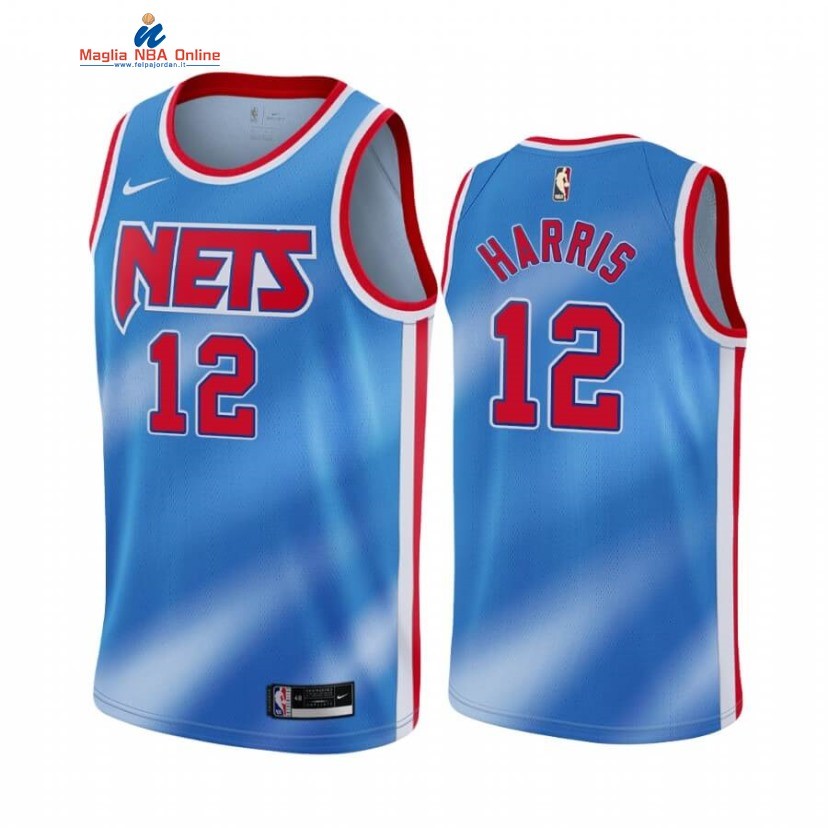 Maglia NBA Brooklyn Nets #12 Joe Harris Blu Hardwood Classics 2020-21 Acquista