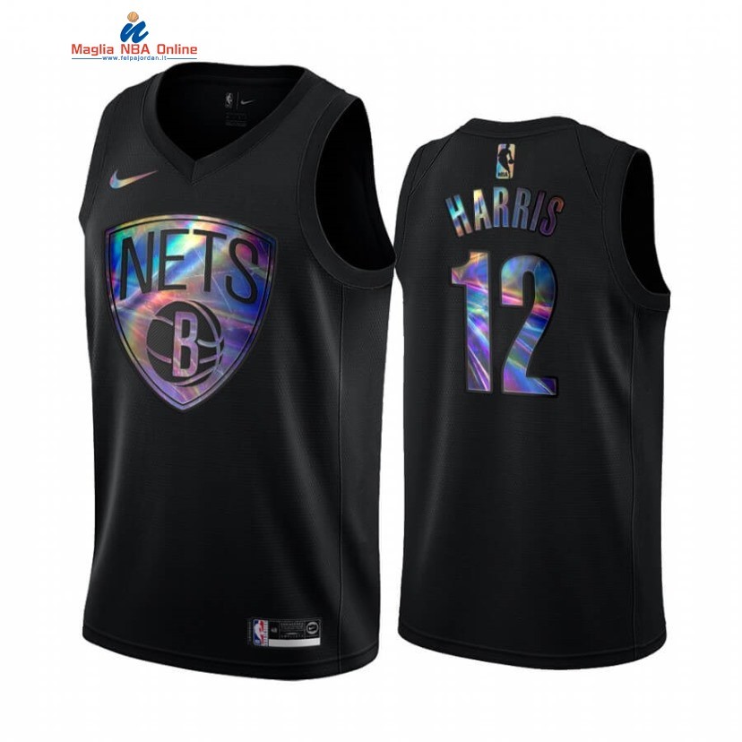 Maglia NBA Brooklyn Nets #12 Joe Harris Nero Hardwood Classics 2020 Acquista