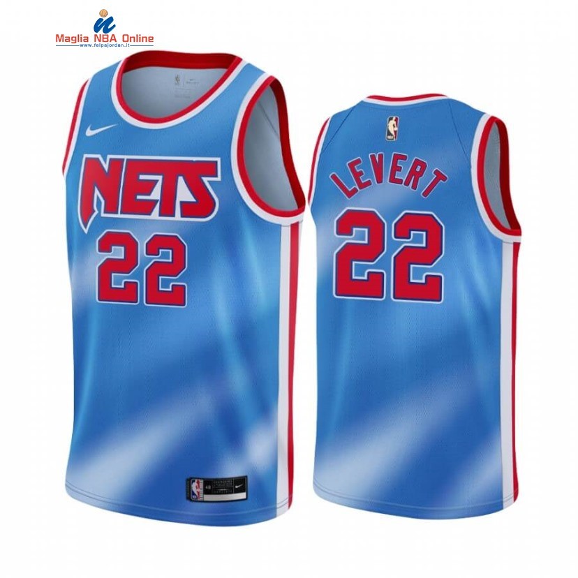 Maglia NBA Brooklyn Nets #22 Caris LeVert Blu Hardwood Classics 2020-21 Acquista