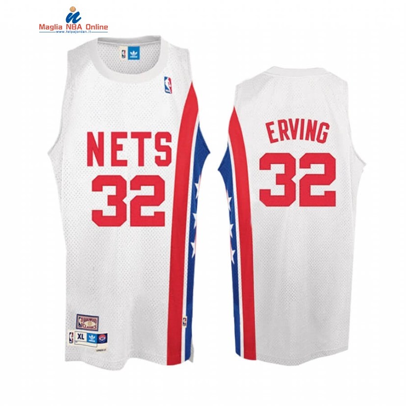 Maglia NBA Brooklyn Nets #32 Julius Erving Bianco Hardwood Classics 2020 Acquista