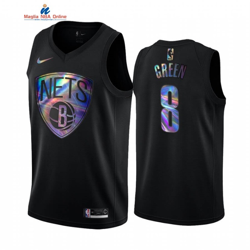 Maglia NBA Brooklyn Nets #8 Jeff Green Nero Hardwood Classics 2020 Acquista