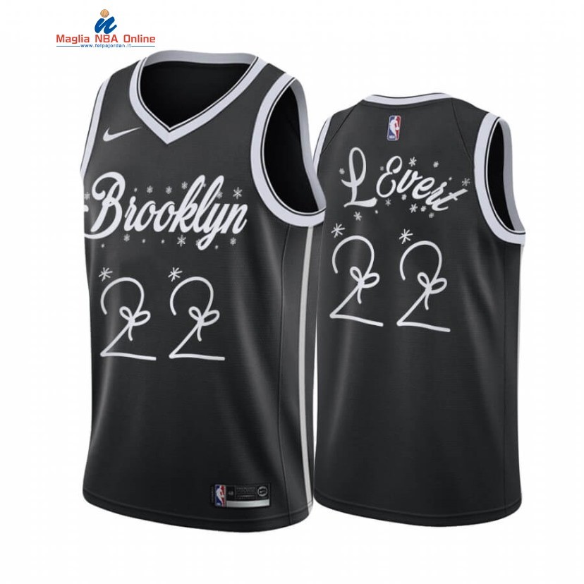 Maglia NBA Brooklyn Nets 2020 Natale #22 Caris LeVert Nero Acquista