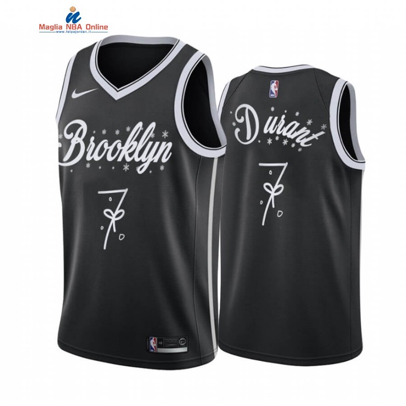 Maglia NBA Brooklyn Nets 2020 Natale #7 Kevin Durant Nero Acquista