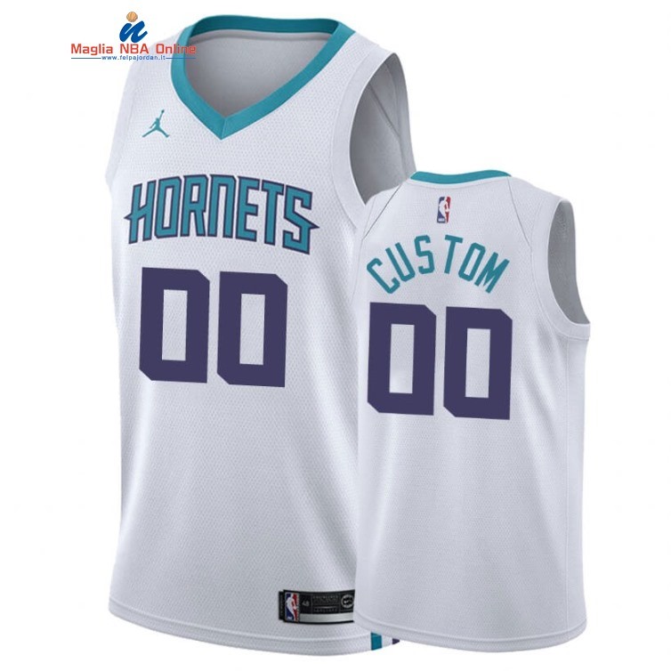 Maglia NBA Charlotte Hornets #00 Personalizzate Bianco Association 2019-20 Acquista