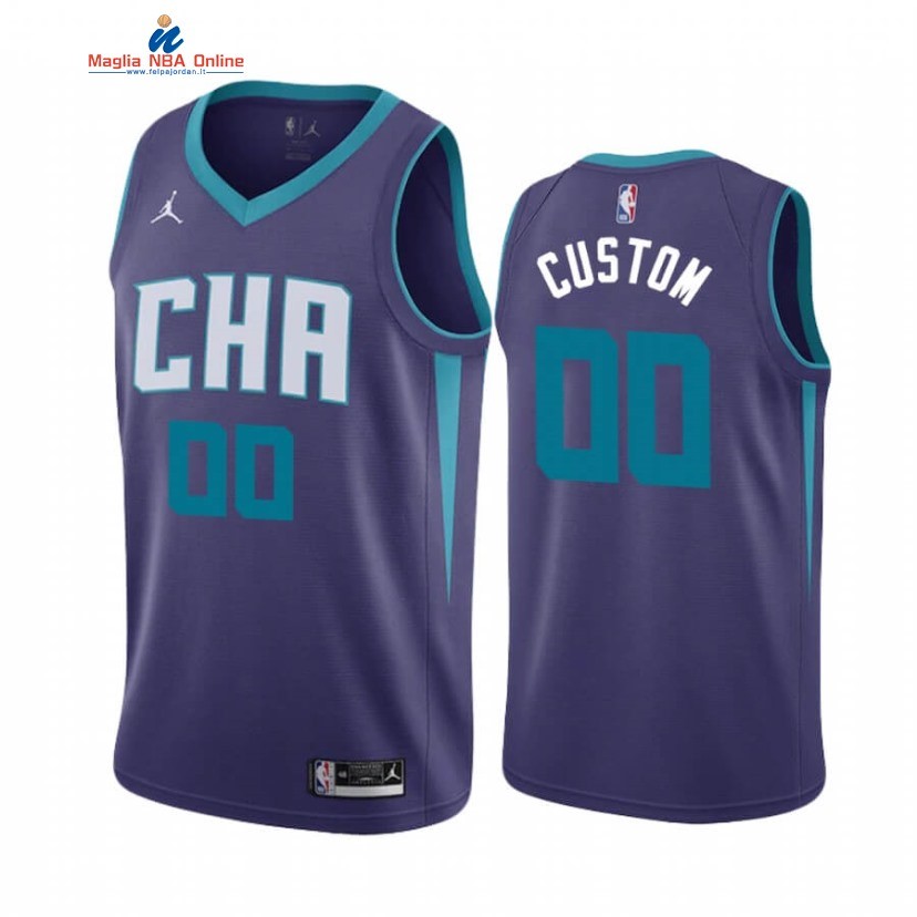 Maglia NBA Charlotte Hornets #00 Personalizzate Porpora Statement 2019-20 Acquista