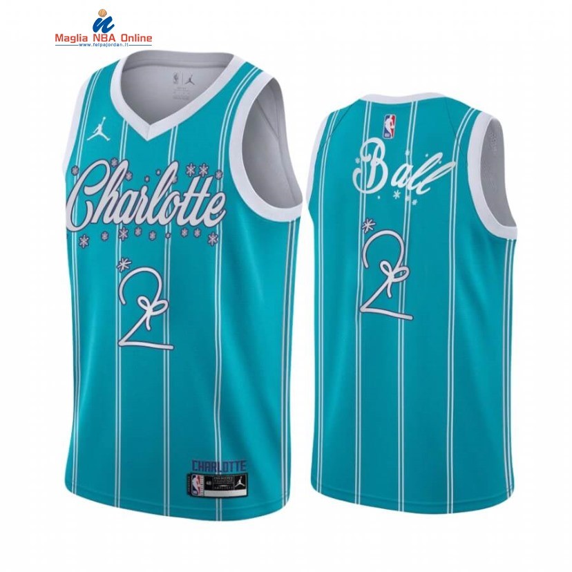 Maglia NBA Charlotte Hornets 2020 Natale #2 LaMelo Ball Verde Acquista