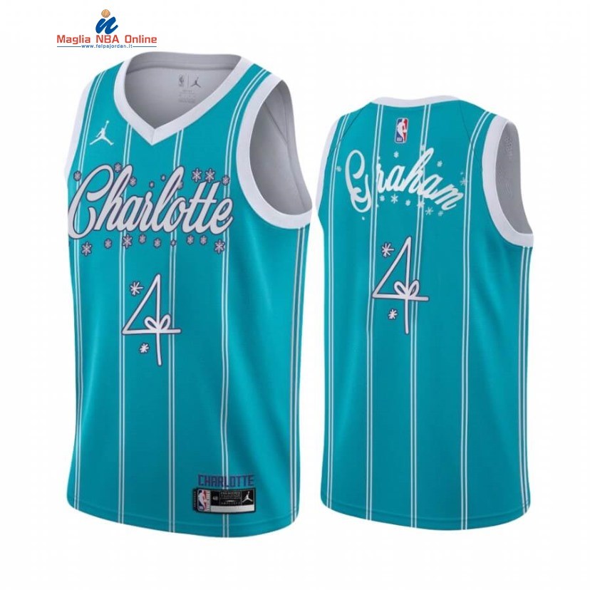 Maglia NBA Charlotte Hornets 2020 Natale #4 Devonte' Graham Verde Acquista