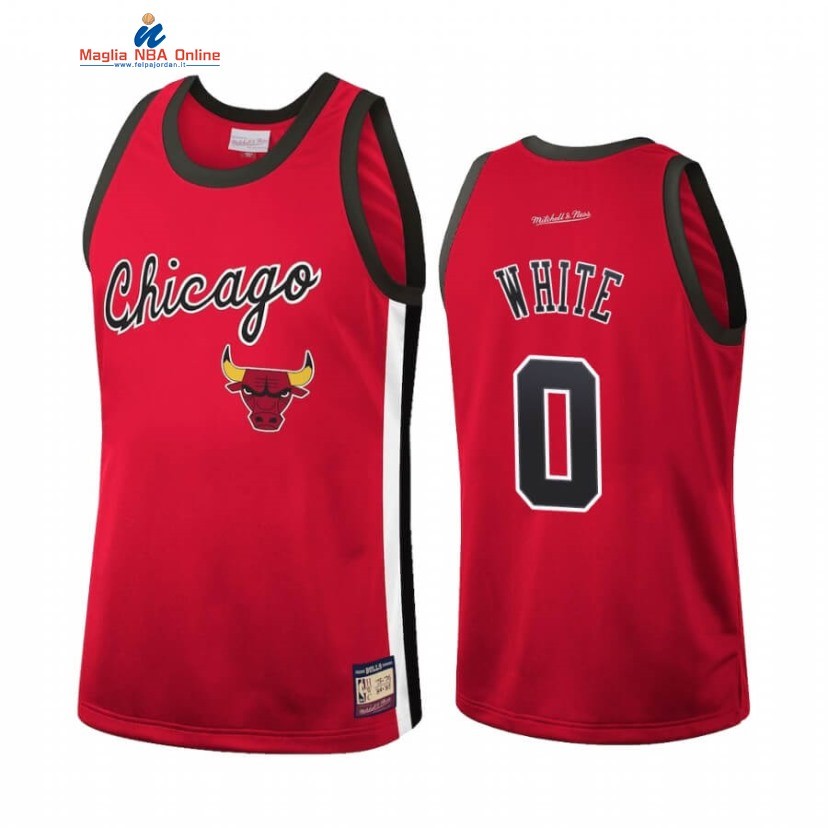 Maglia NBA Chicago Bulls #0 Coby White Rosso Hardwood Classics 2020 Acquista