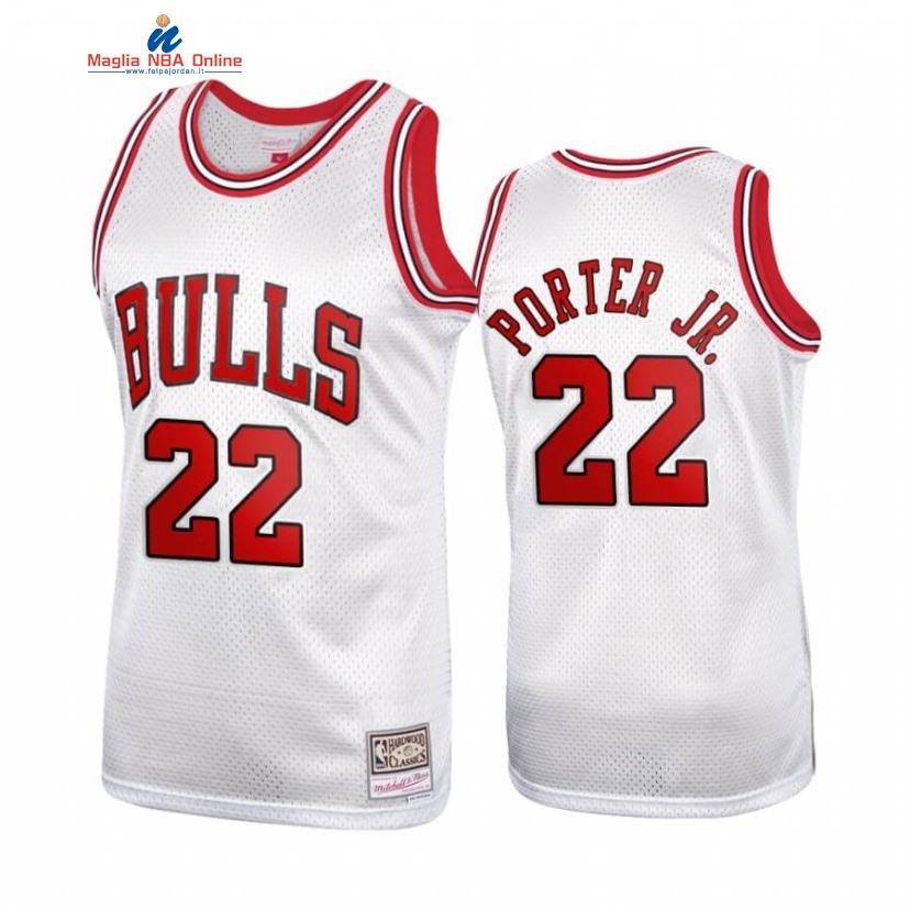 Maglia NBA Chicago Bulls #22 Otto Porter Jr. Bianco Hardwood Classics Acquista