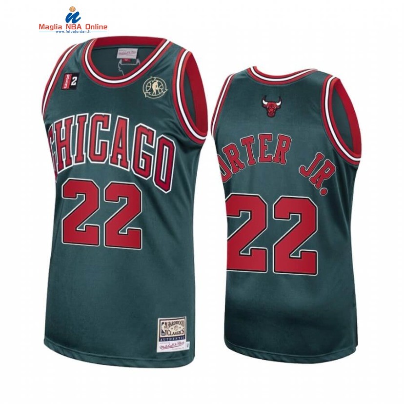 Maglia NBA Chicago Bulls #22 Otto Porter Jr. Verde Hardwood Classics Acquista