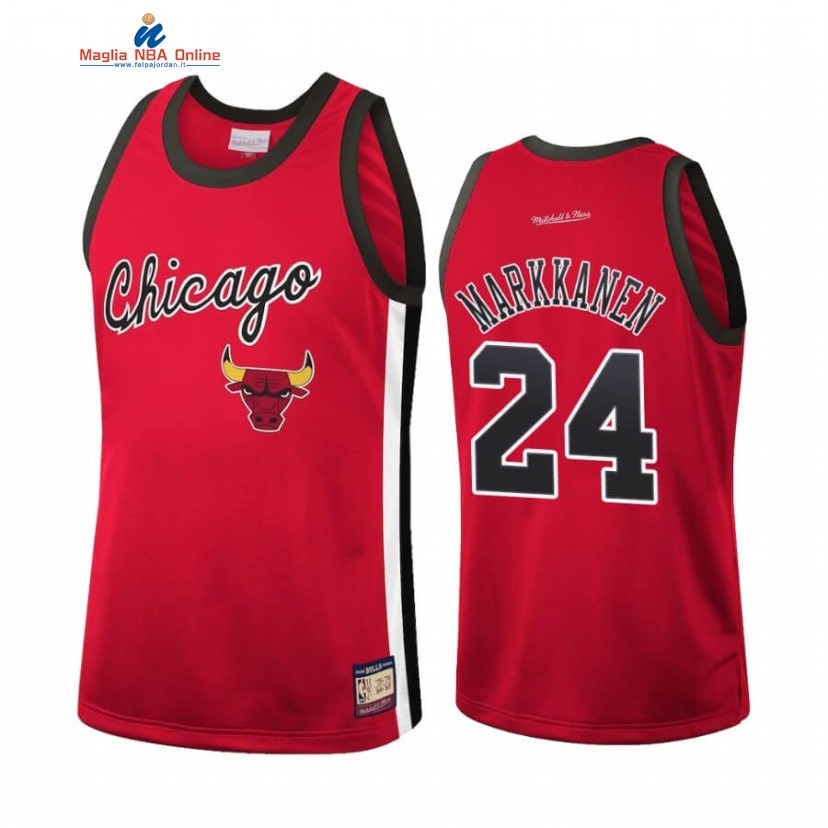 Maglia NBA Chicago Bulls #24 Lauri Markkanen Rosso Hardwood Classics 2020 Acquista