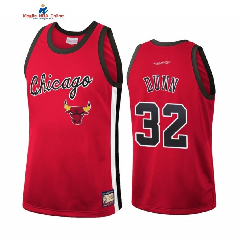 Maglia NBA Chicago Bulls #32 Kris Dunn Rosso Hardwood Classics 2020 Acquista