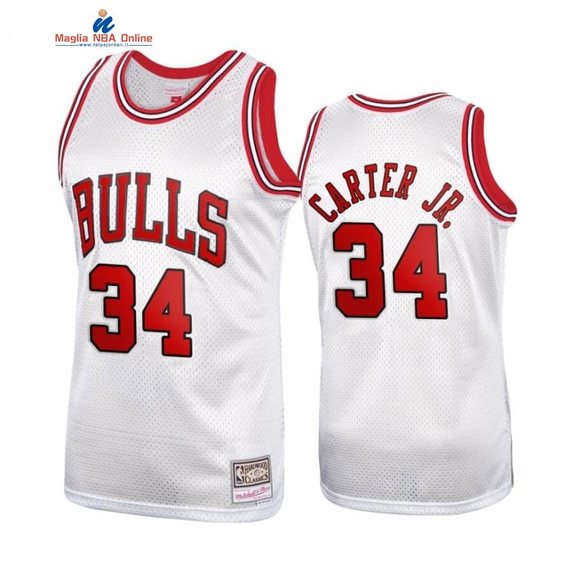 Maglia NBA Chicago Bulls #34 Wendell Carter Jr. Bianco Hardwood Classics Acquista
