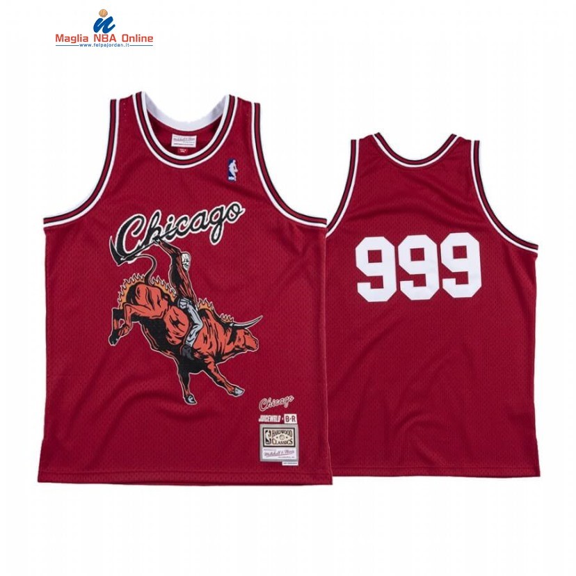 Maglia NBA Chicago Bulls #999 X Juice Wrld Rosso Hardwood Classics Acquista
