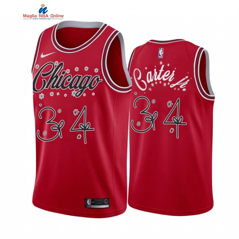 Maglia NBA Chicago Bulls 2020 Natale #34 Wendell Carter Jr. Rosso Acquista