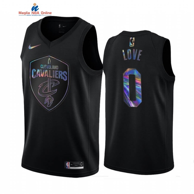 Maglia NBA Cleveland Cavaliers #0 Kevin Love Nero Hardwood Classics 2020 Acquista