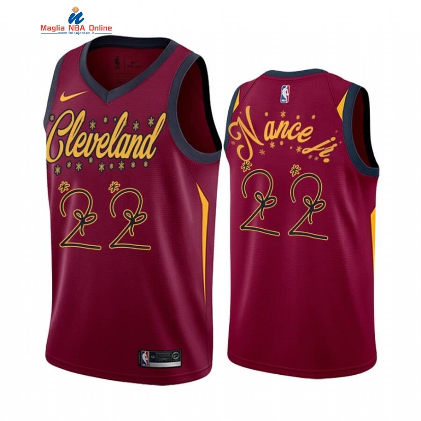 Maglia NBA Cleveland Cavaliers 2020 Natale #22 Larry Nance Jr. Rosso Acquista