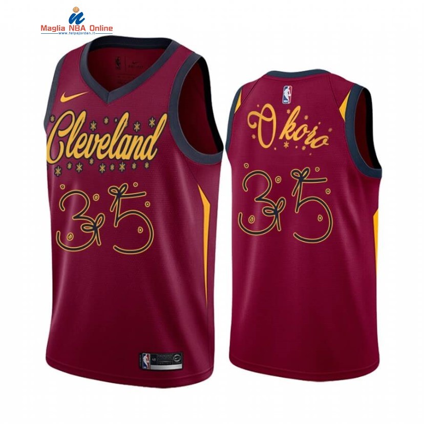 Maglia NBA Cleveland Cavaliers 2020 Natale #35 Isaac Okoro Rosso Acquista