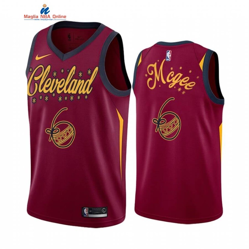 Maglia NBA Cleveland Cavaliers 2020 Natale #6 JaVale McGee Rosso Acquista