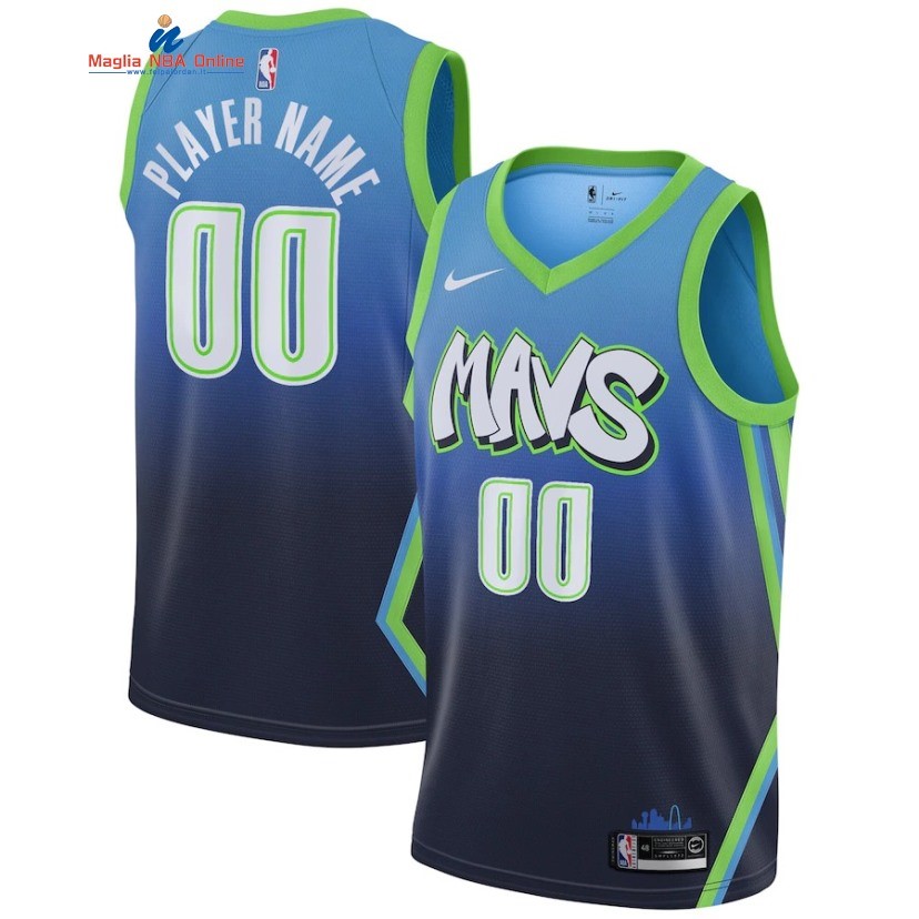 Maglia NBA Dallas Mavericks #00 Personalizzate Blu Città 2020 Acquista