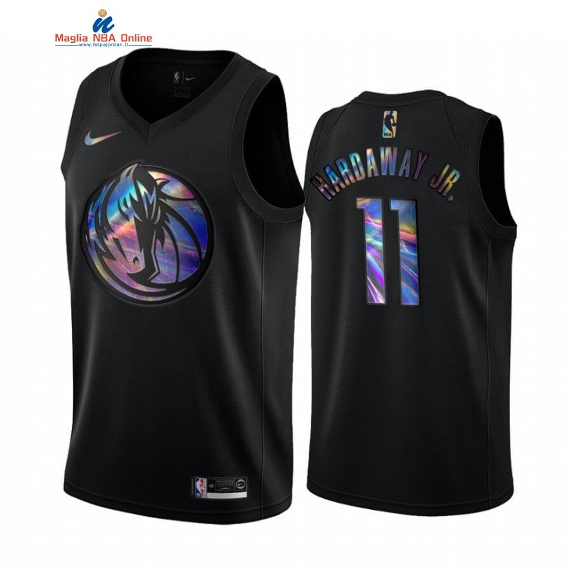 Maglia NBA Dallas Mavericks #11 Tim Hardaway Jr. Nero Hardwood Classics 2020 Acquista