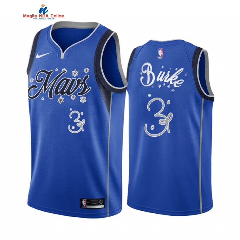 Maglia NBA Dallas Mavericks 2020 Natale #3 Trey Burke Marino Acquista