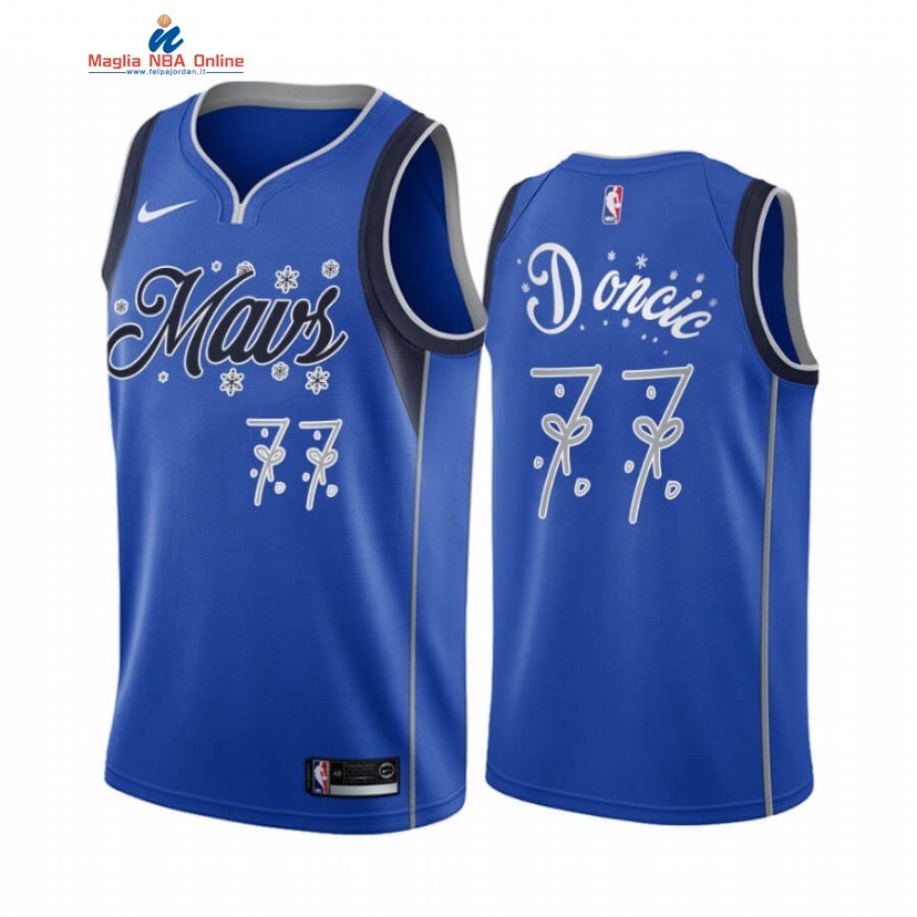 Maglia NBA Dallas Mavericks 2020 Natale #77 Luka Doncic Marino Acquista