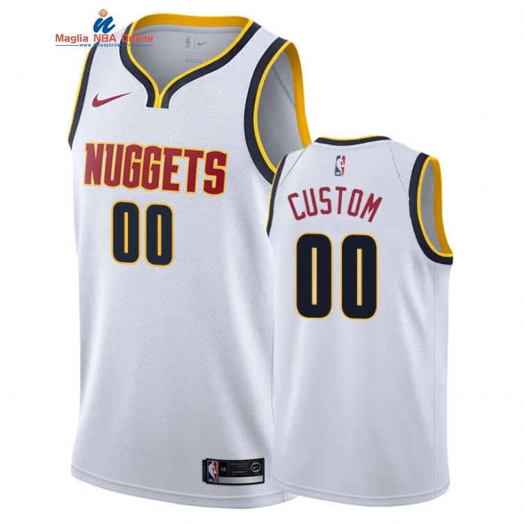 Maglia NBA Denver Nuggets #00 Personalizzate Bianco Association 2018-19 Acquista