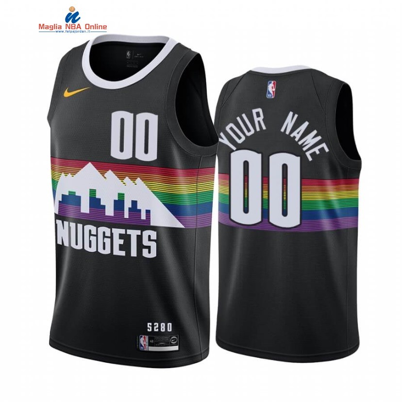 Maglia NBA Denver Nuggets #00 Personalizzate Nero Città 2019-20 Acquista