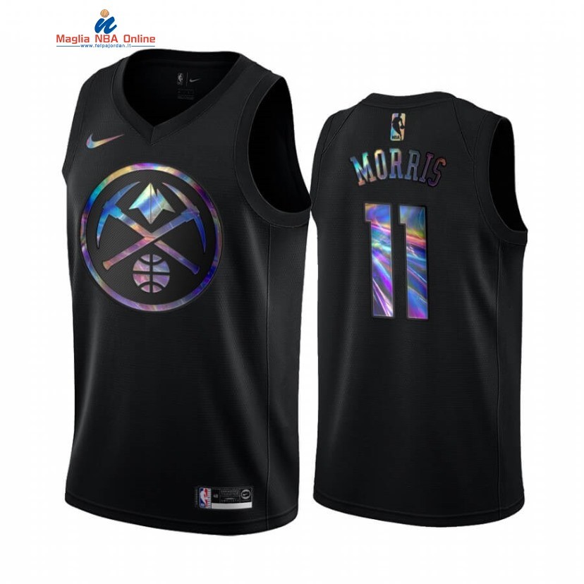 Maglia NBA Denver Nuggets #11 Monte Morris Nero Hardwood Classics 2020 Acquista