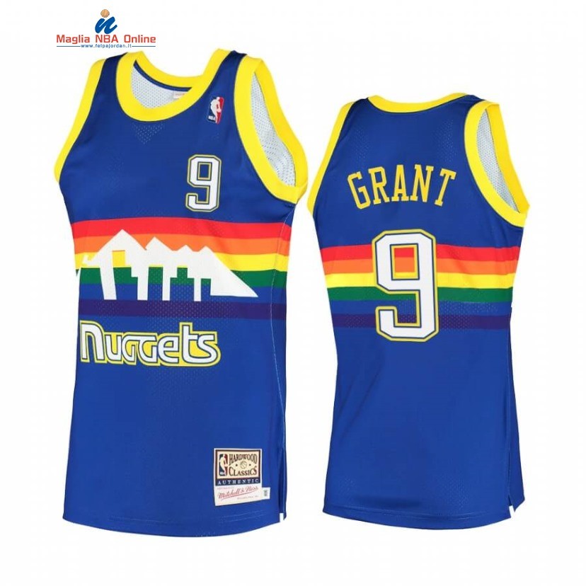 Maglia NBA Denver Nuggets #9 Jerami Grant Blu Hardwood Classics 2020 Acquista