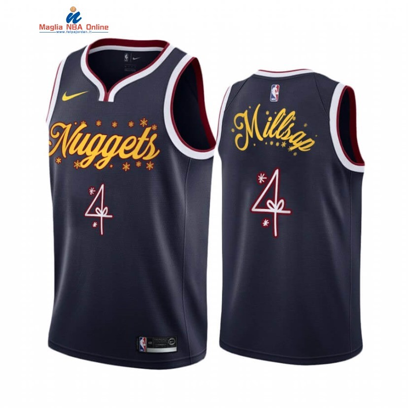 Maglia NBA Denver Nuggets 2020 Natale #4 Paul Millsap Marino Acquista