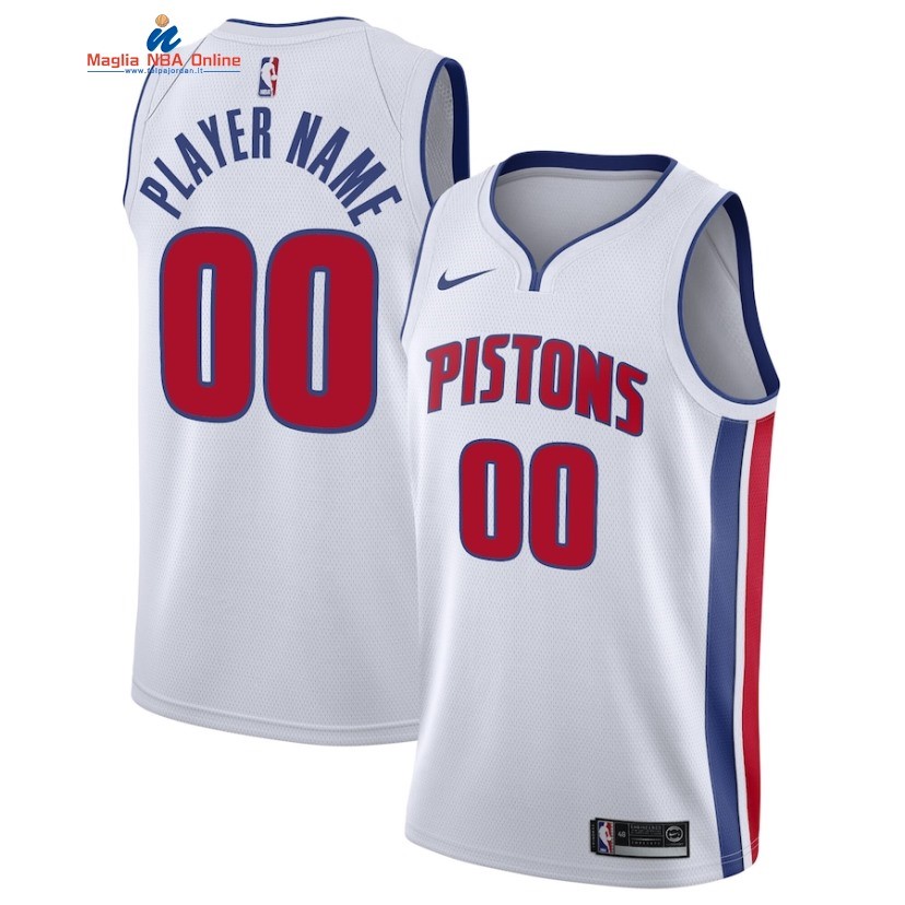 Maglia NBA Detroit Pistons #00 Personalizzate Bianco Association 2020-21 Acquista