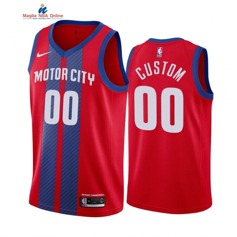 Maglia NBA Detroit Pistons #00 Personalizzate Rosso Città 2019-20 Acquista